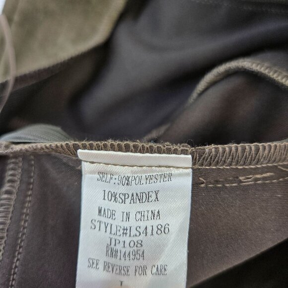 Luxxel Faux Suede Lace-Up Detail Mini Skirt Size Large - Picture 5 of 5